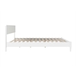 Pemberly Row King Solid Wood Modern Low Profile Platform Bed in White