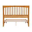 Pemberly Row Solid Wood Low Profile Sleigh Queen Platform Bed in Light Toffee