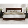 Pemberly Row Solid Wood Low Profile Sleigh King Platform Bed in Walnut