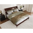 Pemberly Row Solid Wood Low Profile Sleigh King Platform Bed in Walnut