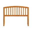 Pemberly Row Contemporary Full Wood Headboard in Light Toffee
