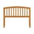 Pemberly Row Contemporary Full Wood Headboard in Light Toffee