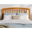 Pemberly Row Contemporary Full Wood Headboard in Light Toffee