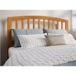 Pemberly Row Contemporary Full Wood Headboard in Light Toffee