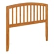 Pemberly Row Contemporary Full Wood Headboard in Light Toffee