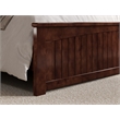 Pemberly Row King Wood Low Profile Platform Bed with Matching Footboard - Walnut