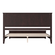 Pemberly Row King Low Profile Platform Bed with Matching Footboard in Espresso
