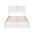 Pemberly Row Berkshire Queen Low Profile Wood Platform Bed  in White