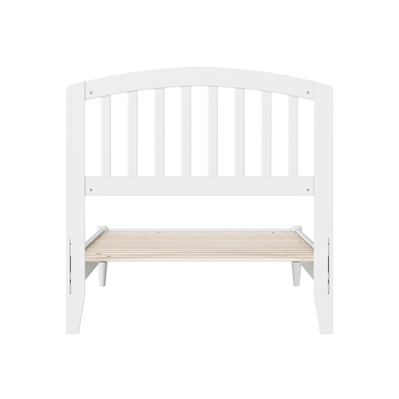 Pemberly Row Quincy Twin Wood Low Profile Platform Bed in White