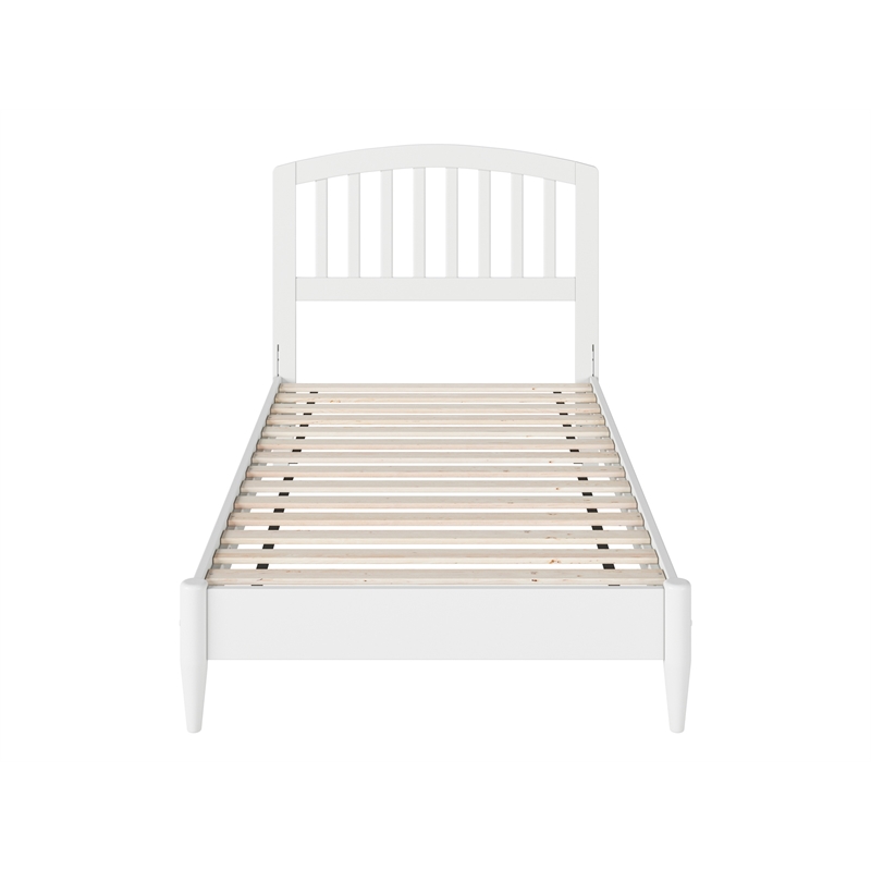Pemberly Row Quincy Twin Wood Low Profile Platform Bed in White