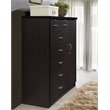Pemberly Row Hodedah 2 Piece 7 Drawer Wood Chest Set with Locks in Chocolate