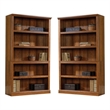 Pemberly Row Modern 2 Piece Wood Bookcase Set with 5 Shelf in Washington Cherry