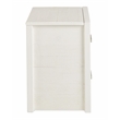 Pemberly Row Contemporary Nightstand with 2 Drawers in Shabby White Finish