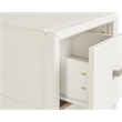 Pemberly Row Contemporary Nightstand with 2 Drawers in Shabby White Finish