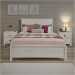 Pemberly Row Contemporary Bed Queen Size in Distract White Finish