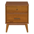 Pemberly Row Contemporary Mid-Century Night Stand in Castanho Finish