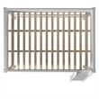 Pemberly Row Full Size High Loft Bed in Panel Headboard in White Finish