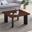 Pemberly Row Square Shape Modern Wood Coffee Table in Walnut