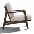 Pemberly Row Solid Wood and Fabric Upholstered Accent Armchair in Beige