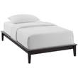 Pemberly Row Twin Modern Solid Wood Platform Bed Frame in Cappuccino