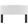 Pemberly Row Channel Performance Velvet Tufted Full-Queen Headboard in White