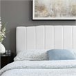 Pemberly Row Channel Performance Velvet Tufted Full-Queen Headboard in White