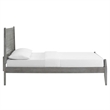 Pemberly Row Queen Rubberwood and MDF Wood Platform Bed in Gray