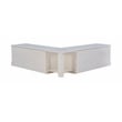 Pemberley Row Wood White Backless Nook Bench Pine Adjustable Hidden Storage 62.4