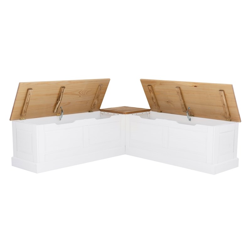 Pemberley Row Wood White Nook Rectangular Storage 62.4