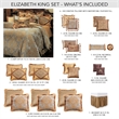 Pemberly Row 13-piece Fabric King Comforter Set in Blue/Gold
