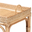 Pemberley Row Natural Rattan Brown Console Table Rectangular Fully Assembled