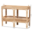 Pemberley Row Natural Rattan Brown Console Table Rectangular Fully Assembled