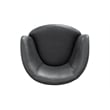 Pemberly Row Vintage Slate All Italian Leather Swivel Club Chair