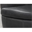 Pemberly Row Vintage Slate All Italian Leather Swivel Club Chair