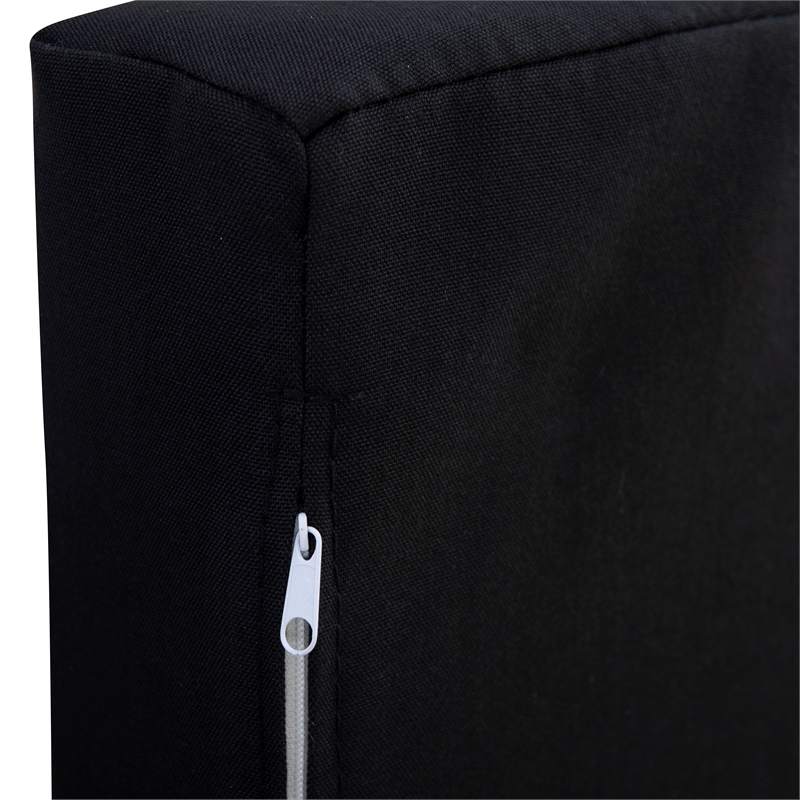 Pemberley Row Polyester Black Cushion and Pillow Set for Nook Fully Assembled