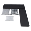 Pemberley Row Polyester Black Cushion and Pillow Set for Nook Fully Assembled