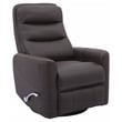 Pemberly Row Polyester/PU Manual Swivel Glider Recliner in Chocolate