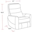 Pemberly Row Polyester/PU Manual Swivel Glider Recliner in Chocolate