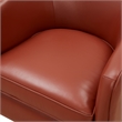 Pemberley Row Top Grain Leather Caramel Barrel Chair Swivel 28.5
