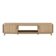 Pemberley Row Wood Coastal Oak TV Stand Rectangular Fluted Door 70