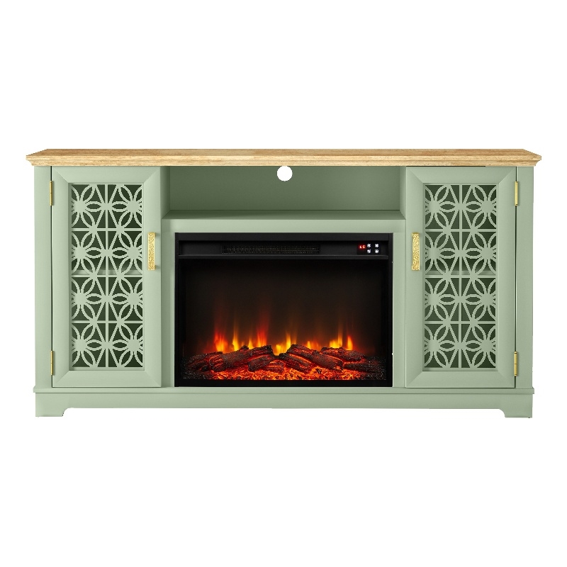 Pemberly Row TV Stand with Electric Fireplace for up to 65