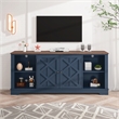 Pemberley Row Wood Navy Blue TV Stand Rectangular Adjustable Storage 70