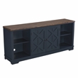Pemberley Row Wood Navy Blue TV Stand Rectangular Adjustable Storage 70