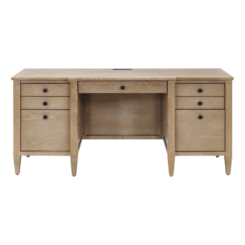Pemberley Row Wood Light Oak Credenza Rectangular Fully Assembled