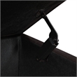 Pemberly Row Ottoman Coffee Table with Storage in Espresso Fabric