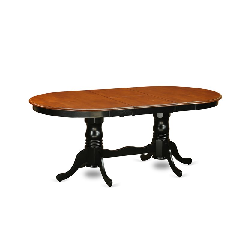 Pemberly Row Modern 9-piece Dining Set with Wood Chairs in Black