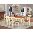 Pemberly Row 7-piece Wood Dining Set with X-Back Chairs in Cherry