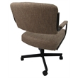 Pemberly Row Swivel Dining Chair on Wheels - Basin Beige on Brown