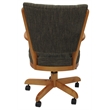 Pemberly Row Classic Caster Solid Wood Dining Chair - Brown - Honey