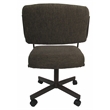 Pemberly Row Swivel Tilt Kitchen Caster Chair with Wheels in Brown